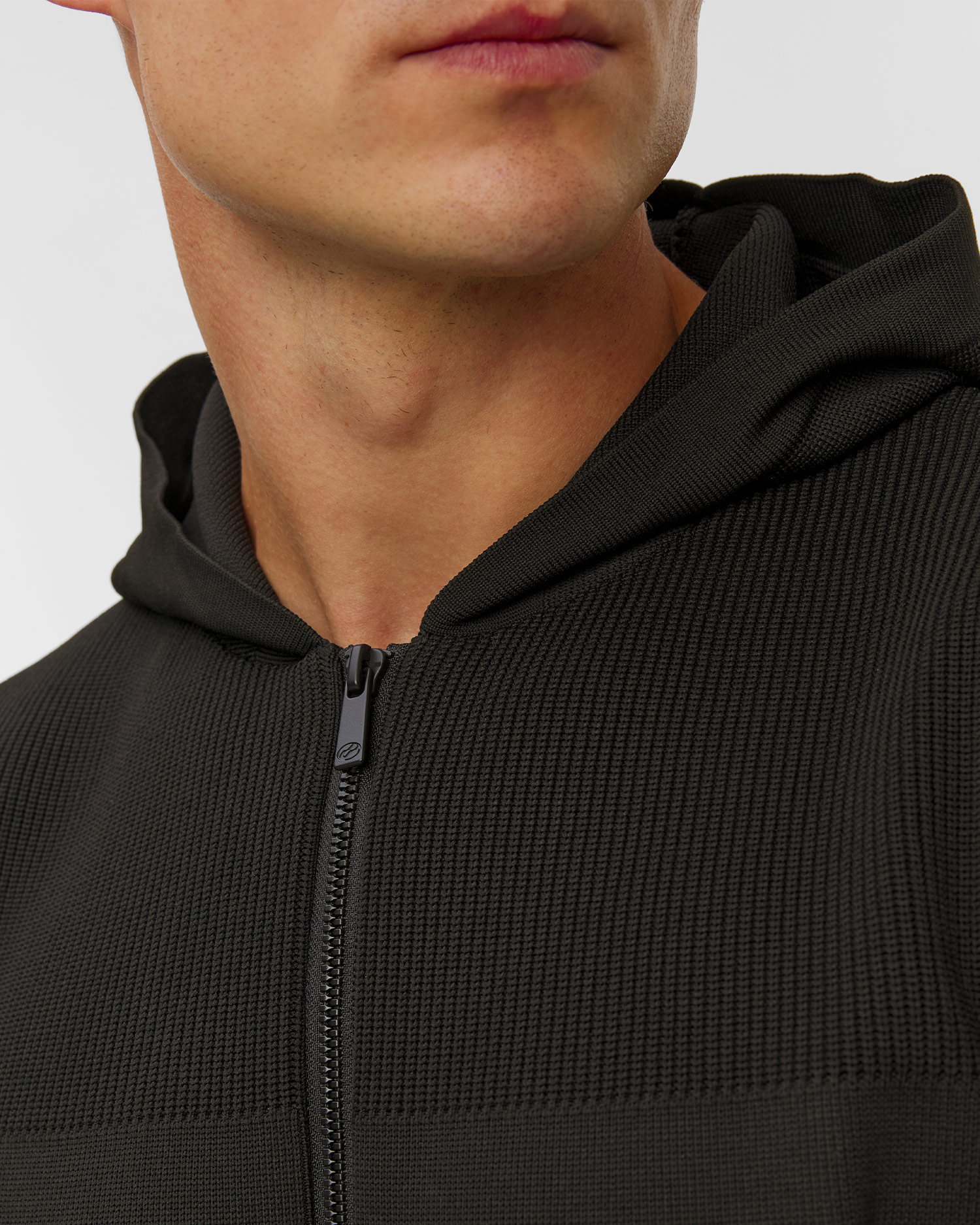 Pánsky čierny sveter na zips s kapucňou Unity Original Chris