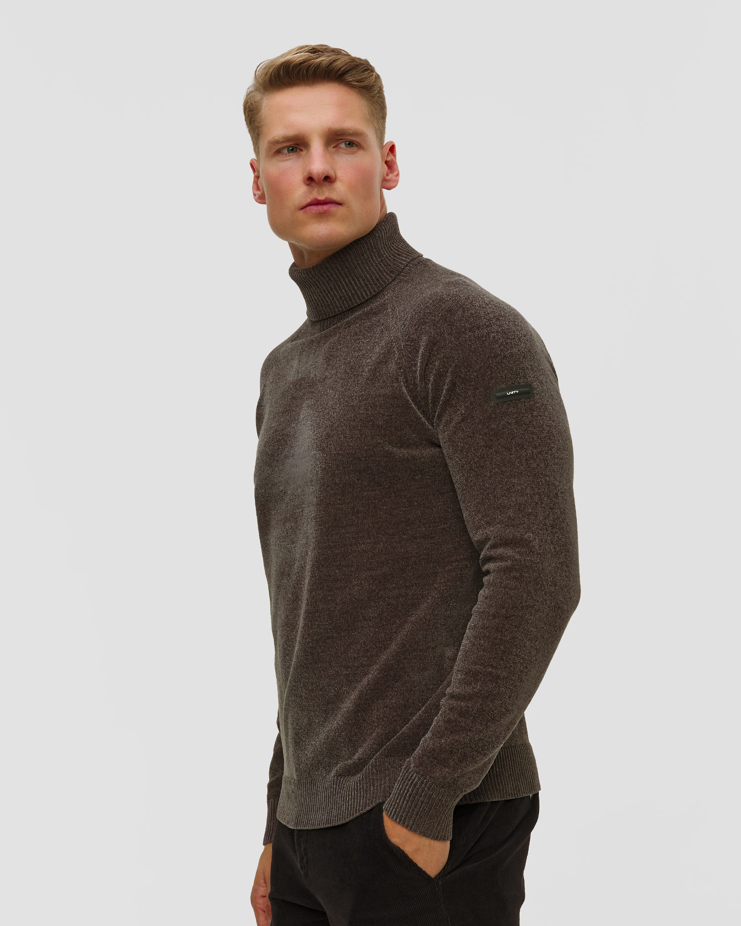 Men's dark grey turtleneck jumper Unity Original Popov Cheni