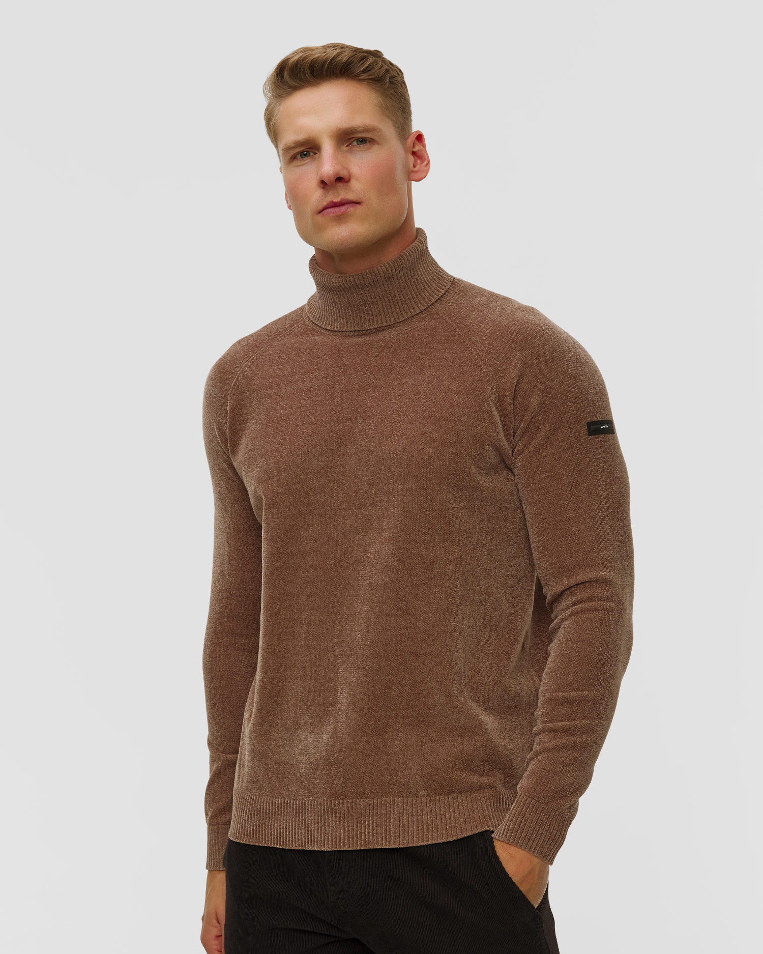 Men's brown turtleneck jumper Unity Original Popov Cheni