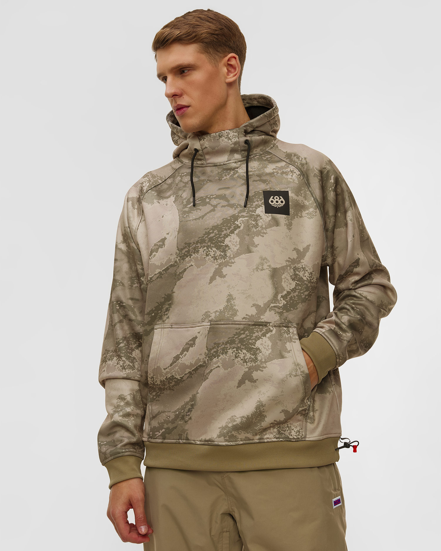 Hanorac tehnic pentru bărbați 686 Mens Bonded Fleece Hoody, Culoare/Model: Zielony,Print