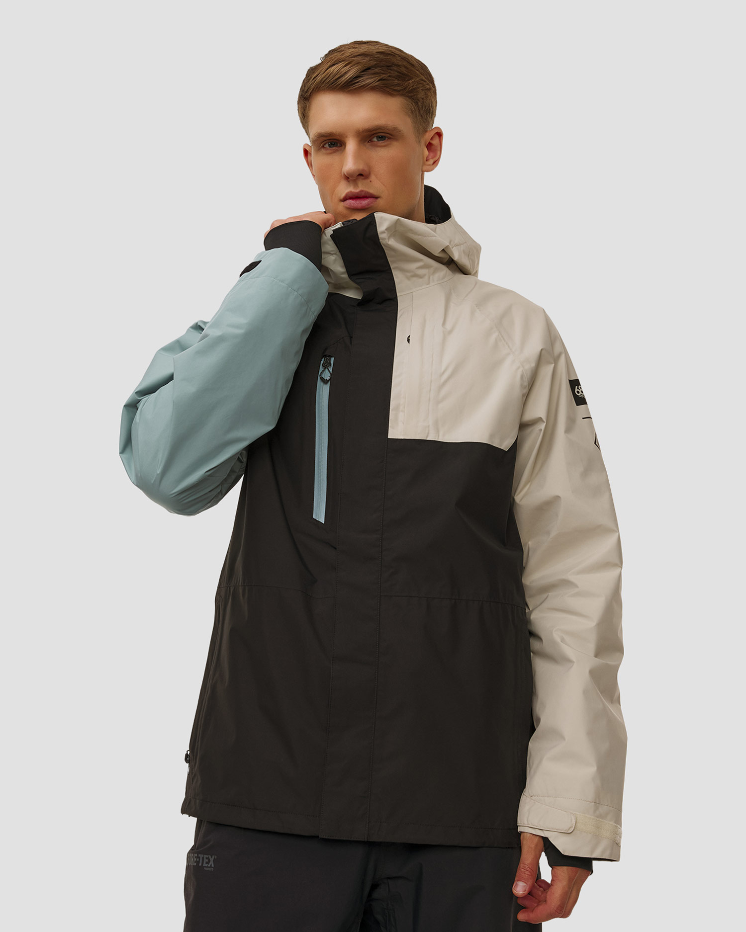 Jachetă de snowboard pentru bărbați Mens Gore-Tex Core Shell Jkt, Culoare/Model: Multikolor,Czarny