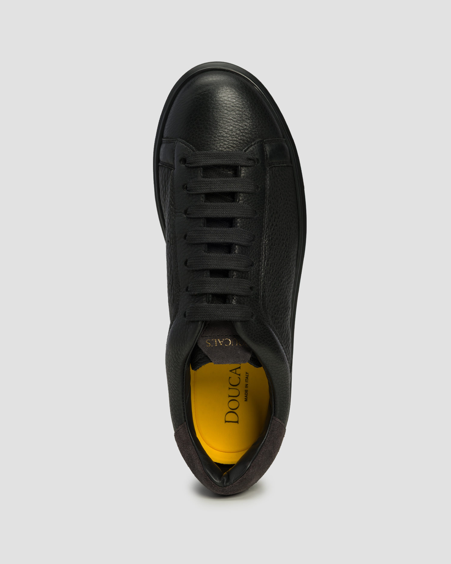 Pánské kožené boty Doucal's Gervaso v Černé Barvě