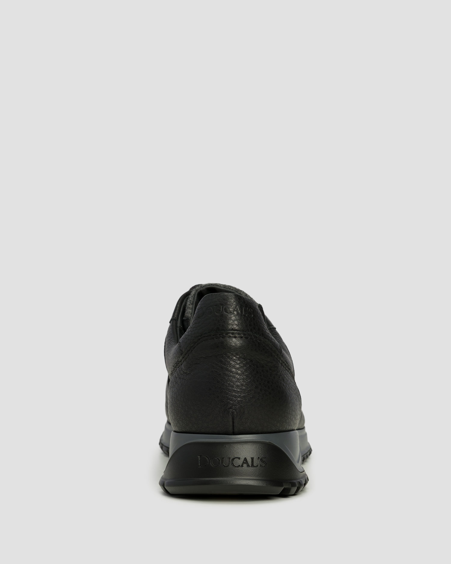 Men's leather shoes Doucal's Agnis Grigio black