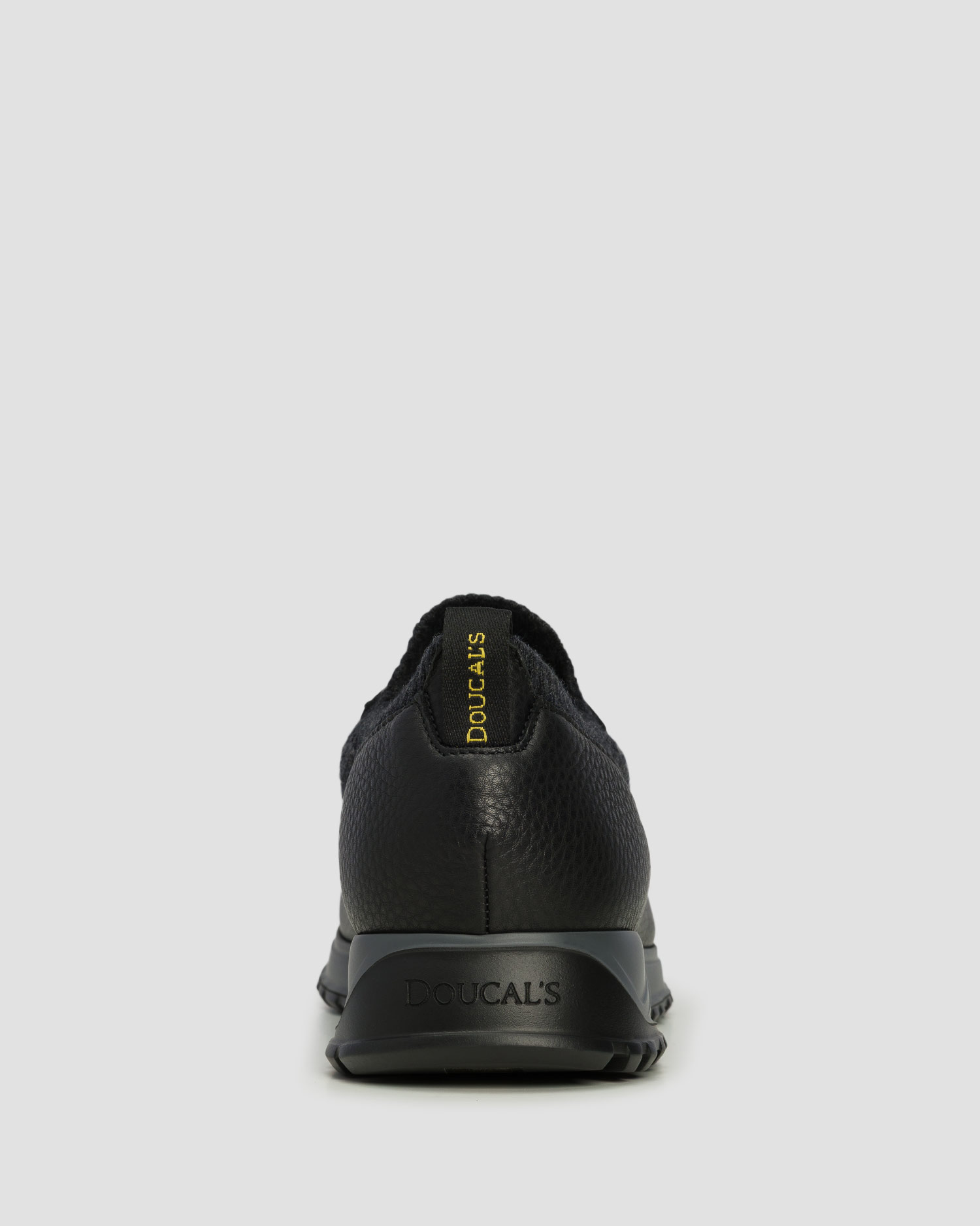 Buty skórzane męskie Doucal's Zacinto Grigio czarne
