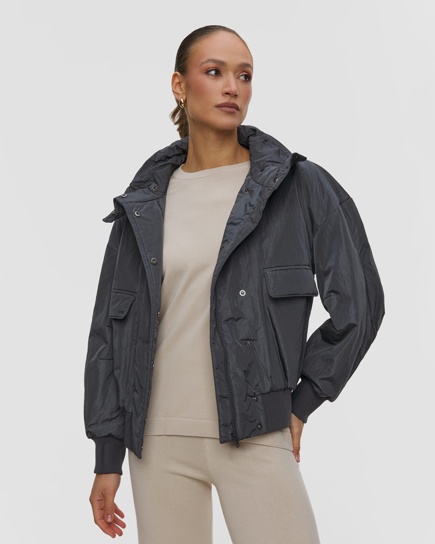 Giacca da donna Max Mara Mmlamaca, Colore/Disegno: Granatowy