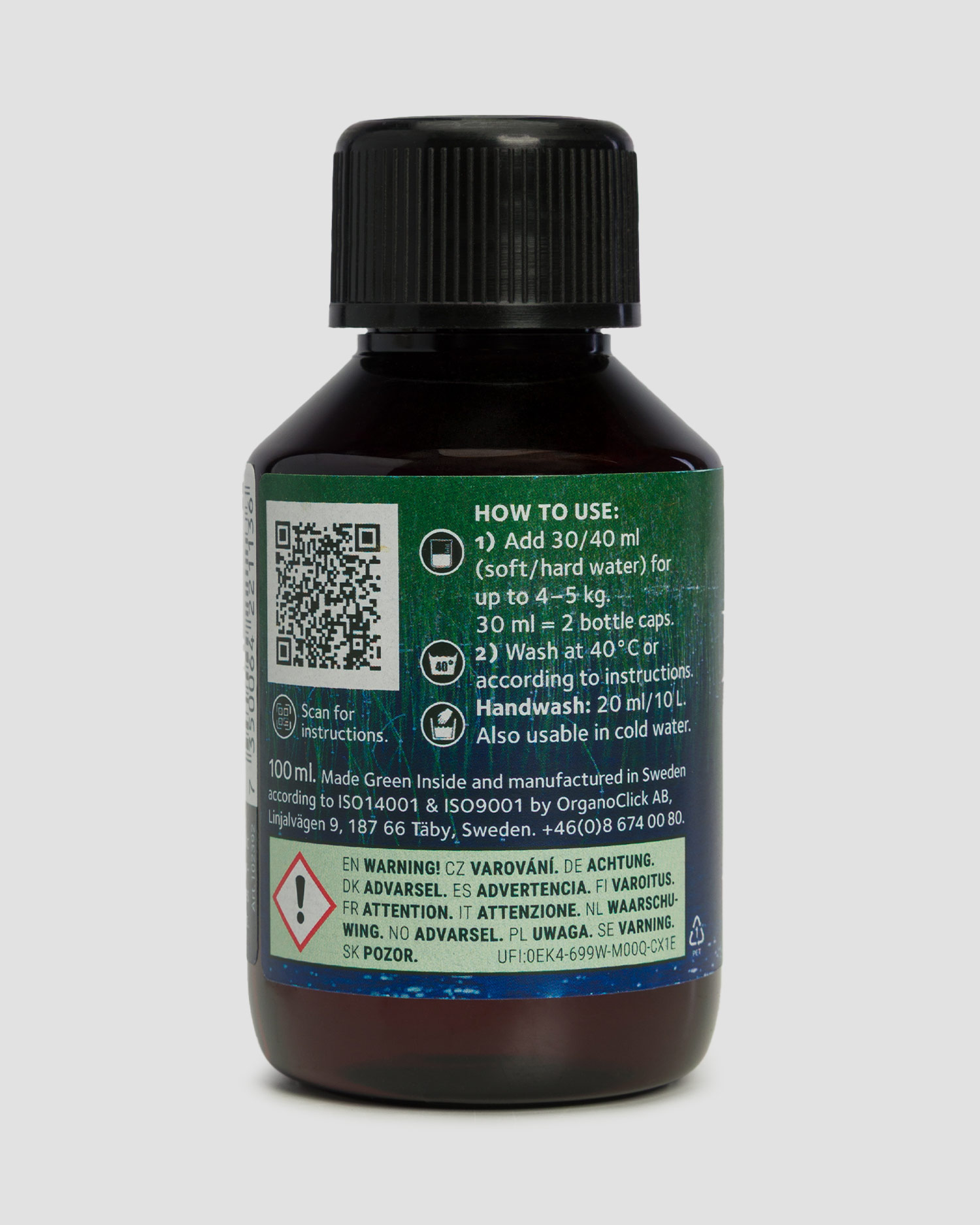 Detergente per lavaggio di tessuti OrganoTex BioCare Sport Textile Wash 100ml