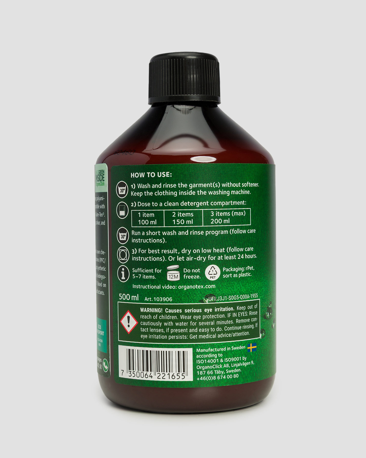 Waterproofing detergent OrganoTex Wash-In 500ml