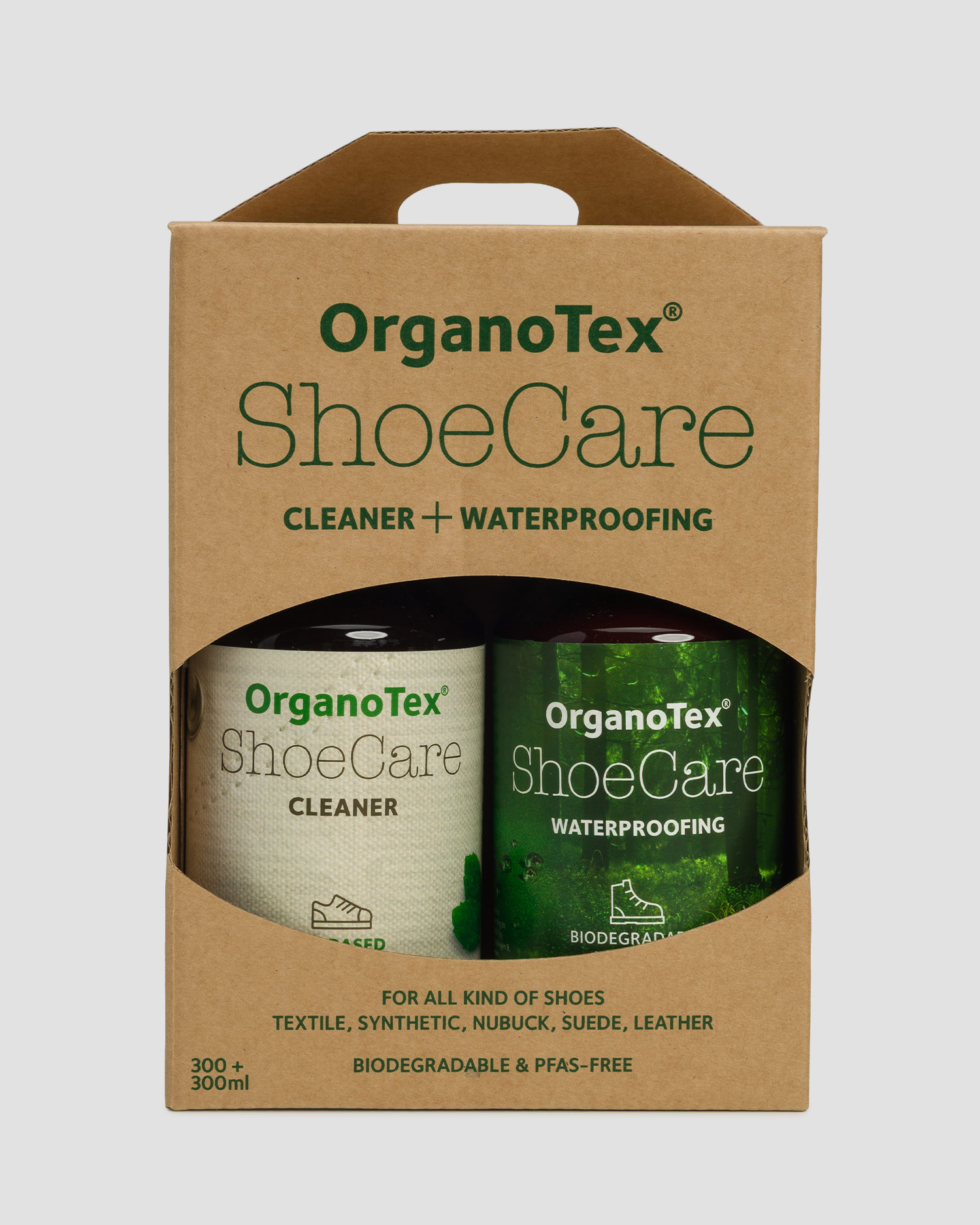 Set per la pulizia e l'impregnazione delle calzature OrganoTex ShoeCare 300+300ml