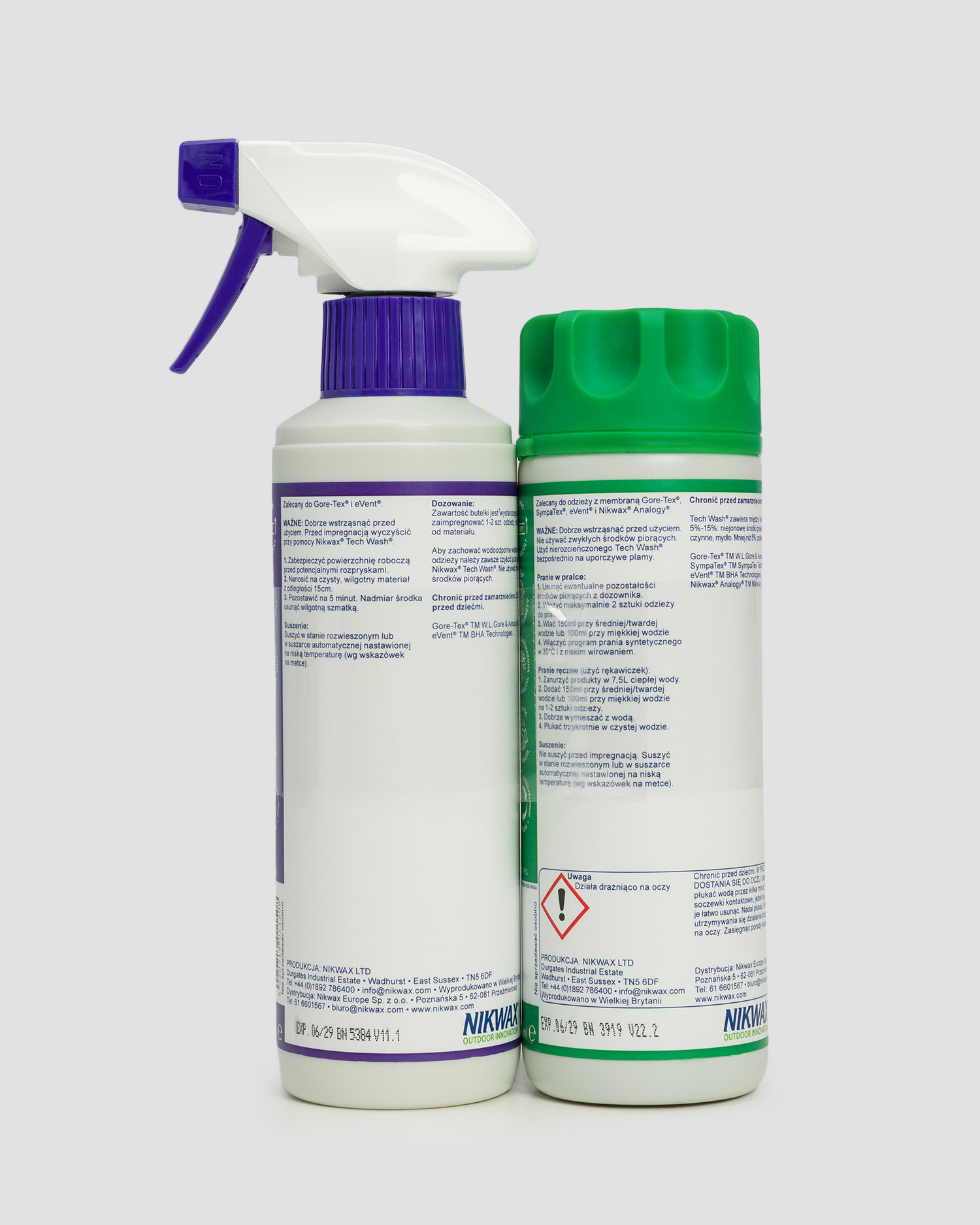 Súprava na starostlivosť o odev Nikwax Twin Pack: Tech Wash / TX.Direct Spray-On 300ml