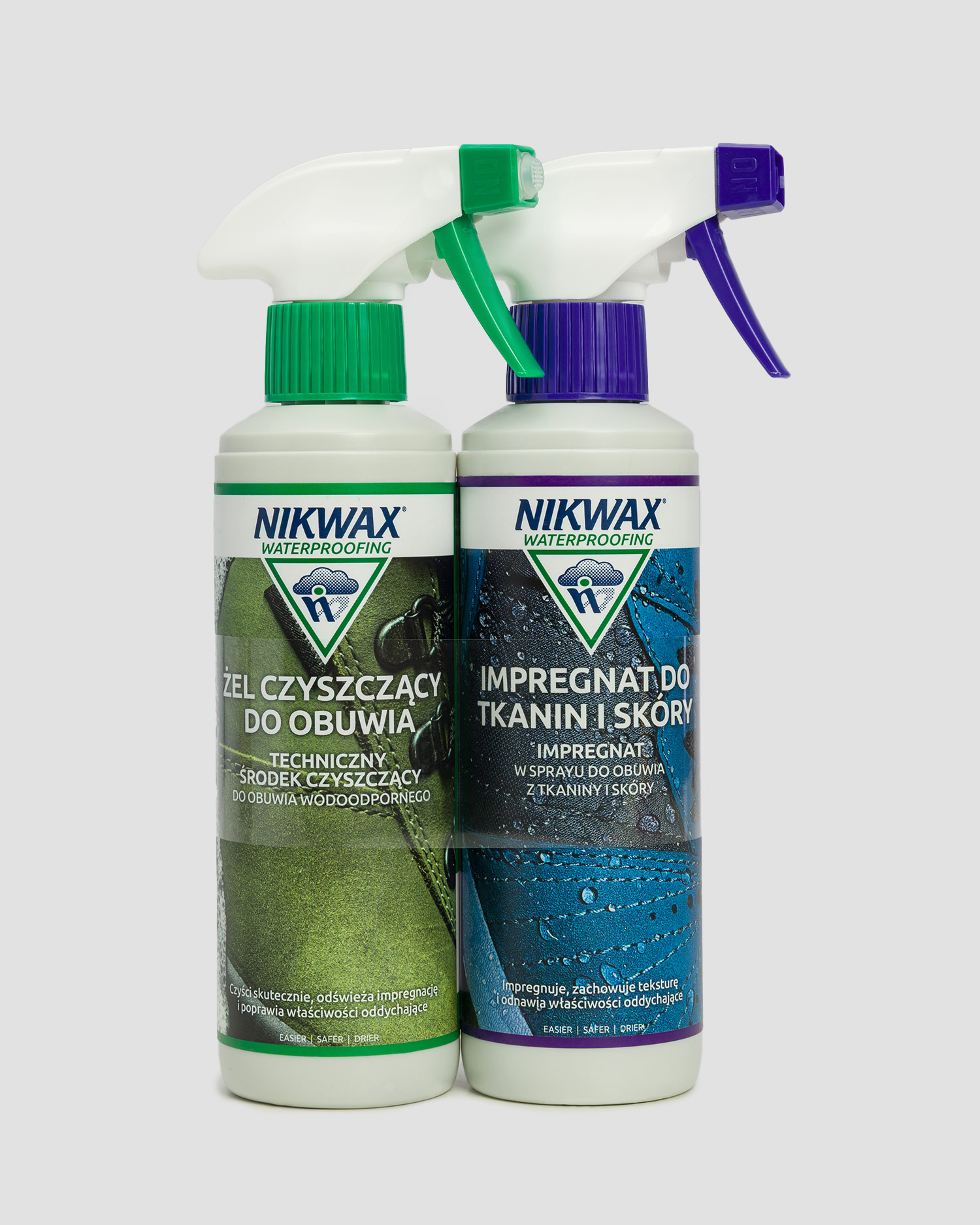 Súprava  Nikwax Footwear Cleaning Gel / Tkanina a Koža Spray-On 300ml