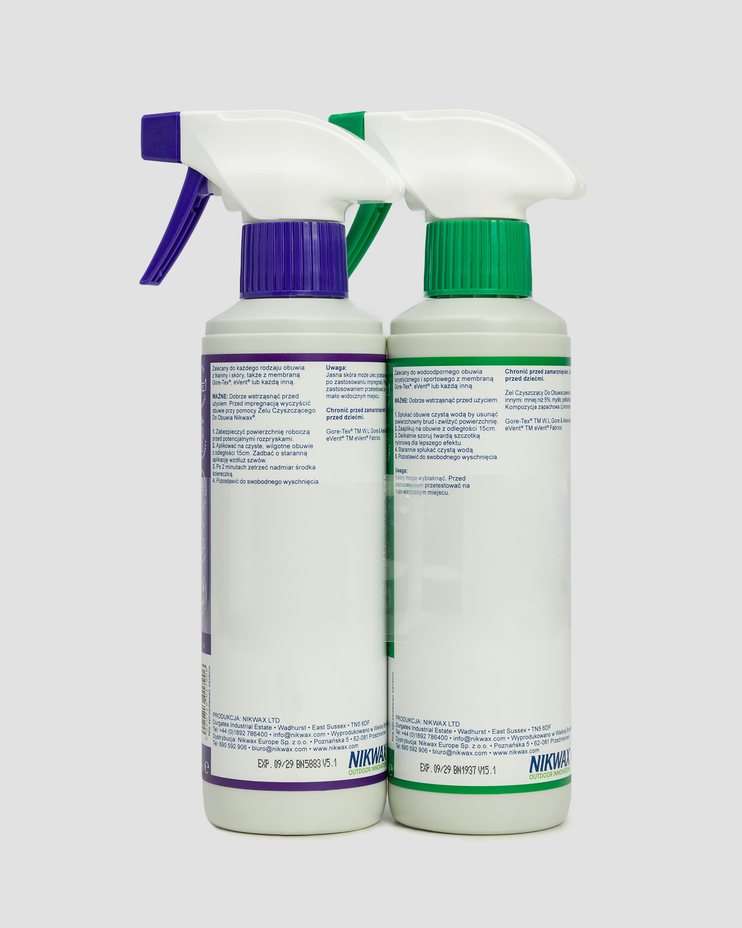 Súprava  Nikwax Footwear Cleaning Gel / Tkanina a Koža Spray-On 300ml