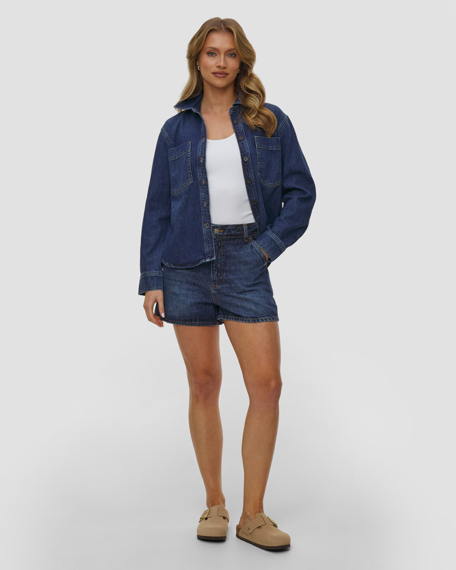 Șorturi din denim pentru femei Frame The Dockside Short