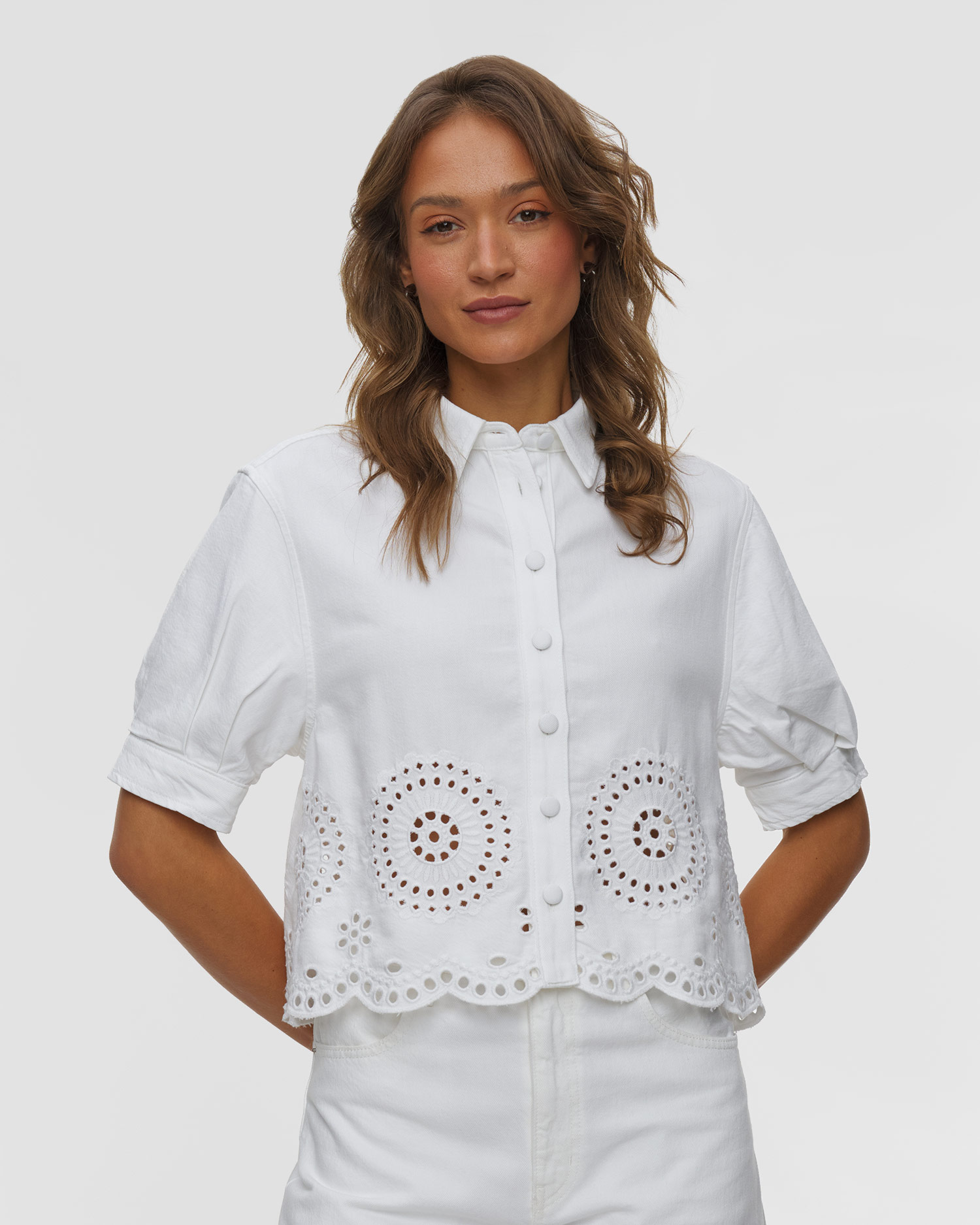 Dámska košela Frame The Eyelet Billow Sleeve Shirt