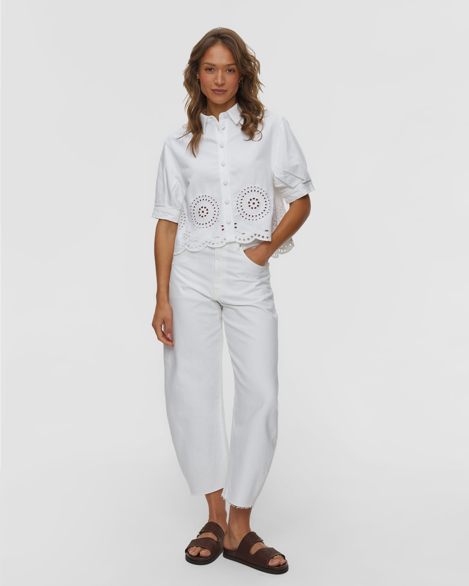 Dámska košela Frame The Eyelet Billow Sleeve Shirt