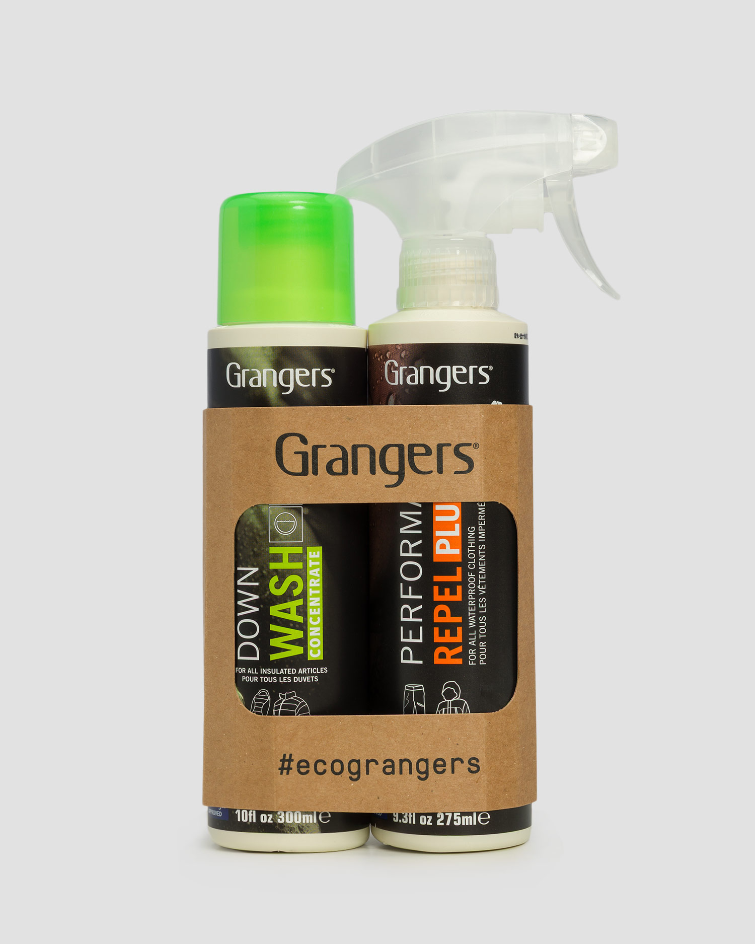 Grangers Down Wash&Performance Repel Plus Eco Twin Pack Set zum Waschen und Imprägnieren von Kleidung und Daunen