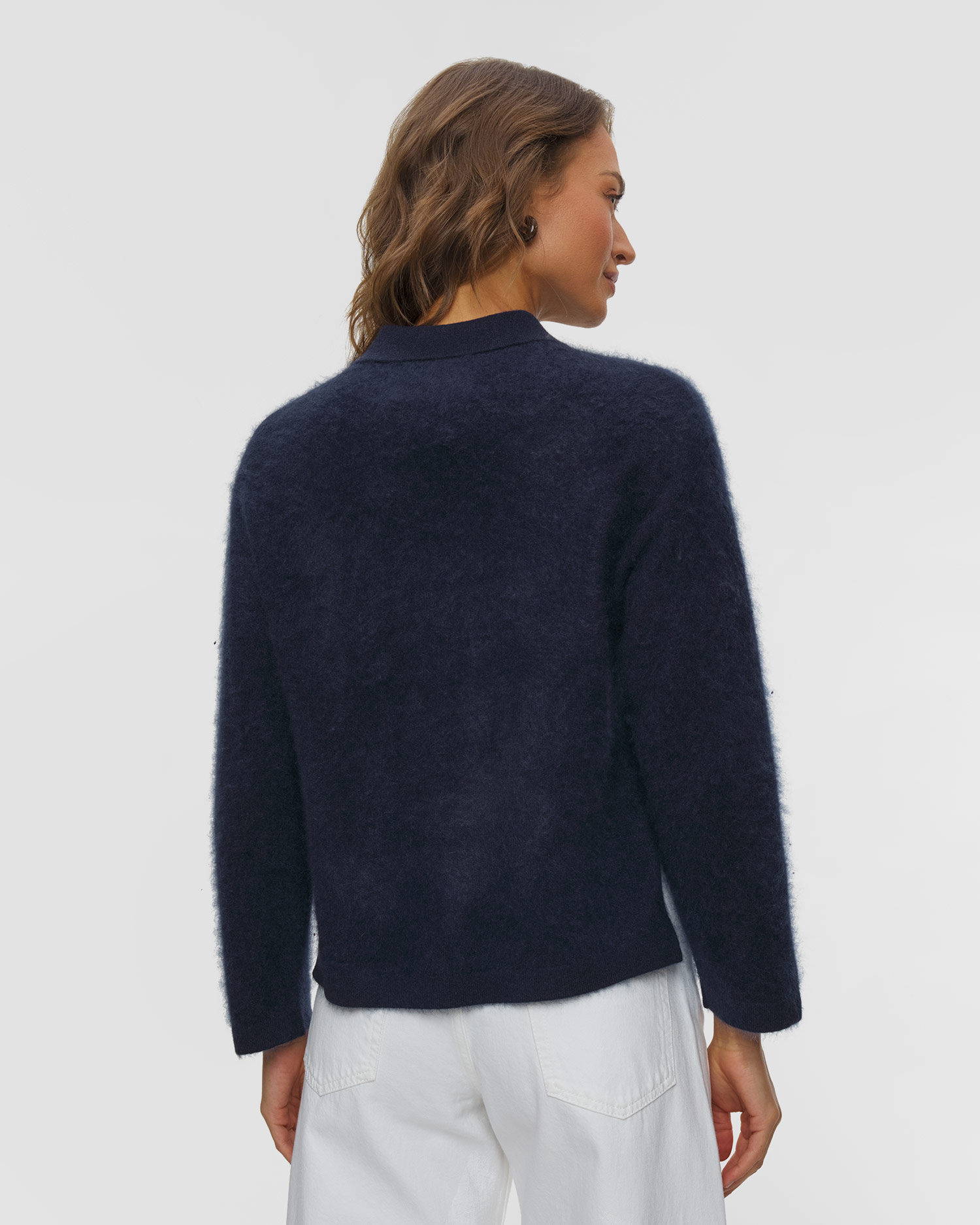Soft Goat Brushed Shirt Damenstrickhemd