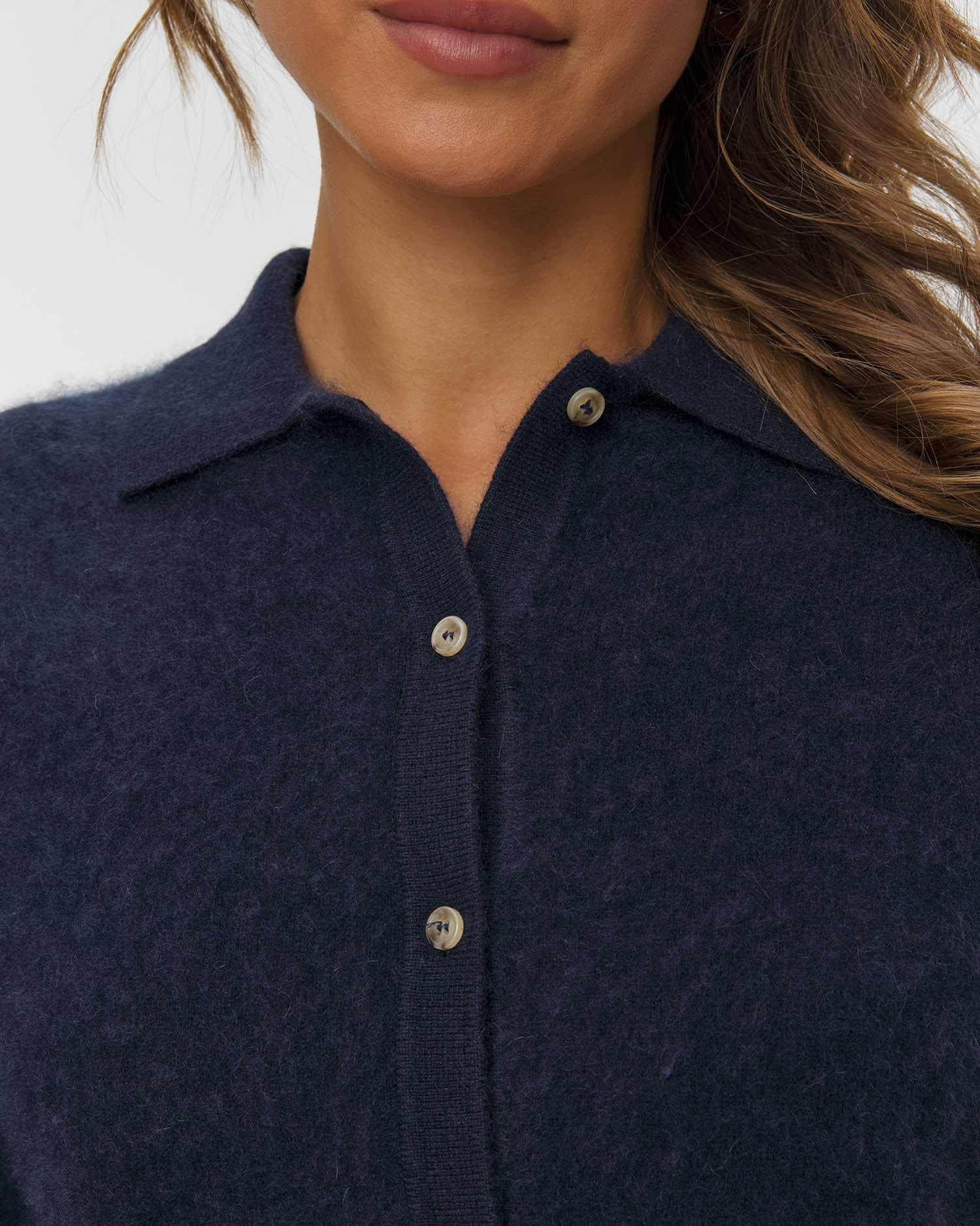 Soft Goat Brushed Shirt Damenstrickhemd