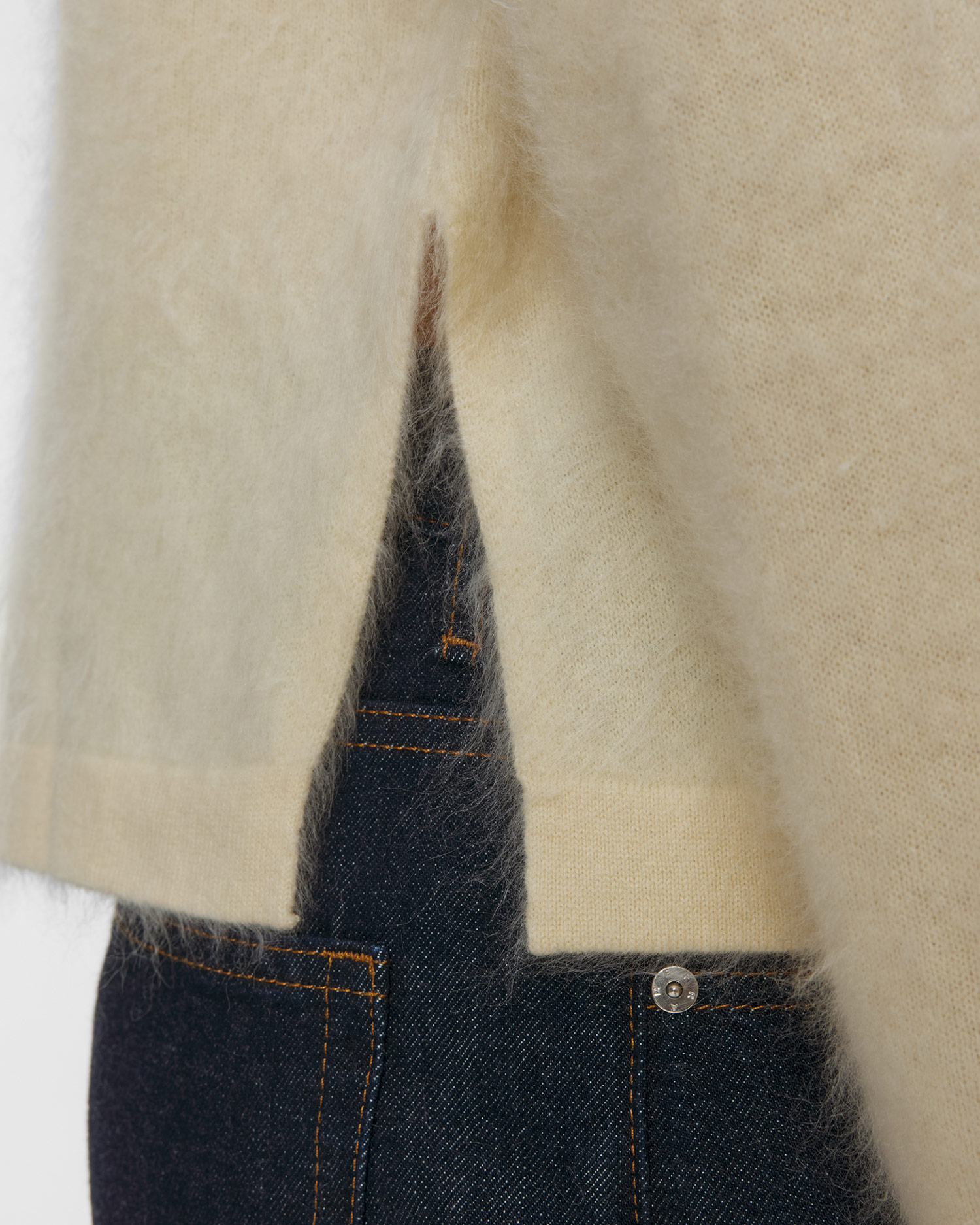 Soft Goat Brushed Shirt Damenstrickhemd