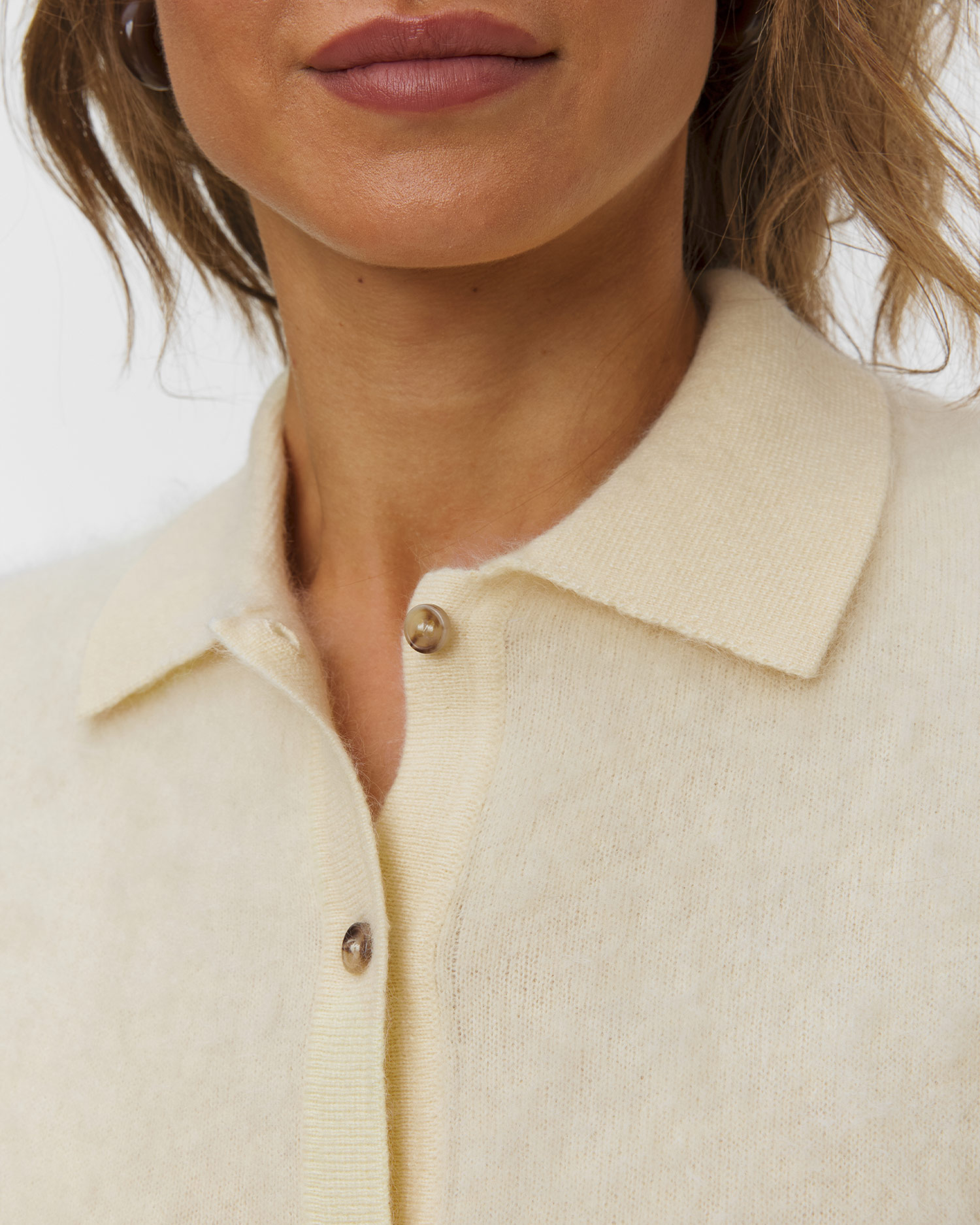 Soft Goat Brushed Shirt Damenstrickhemd