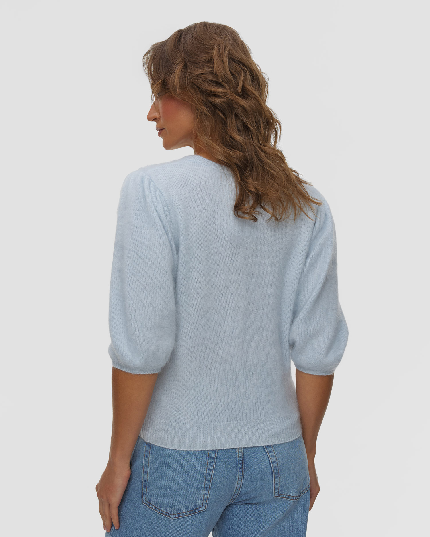 Soft Goat Brushed Top Kaschmirpullover für Damen