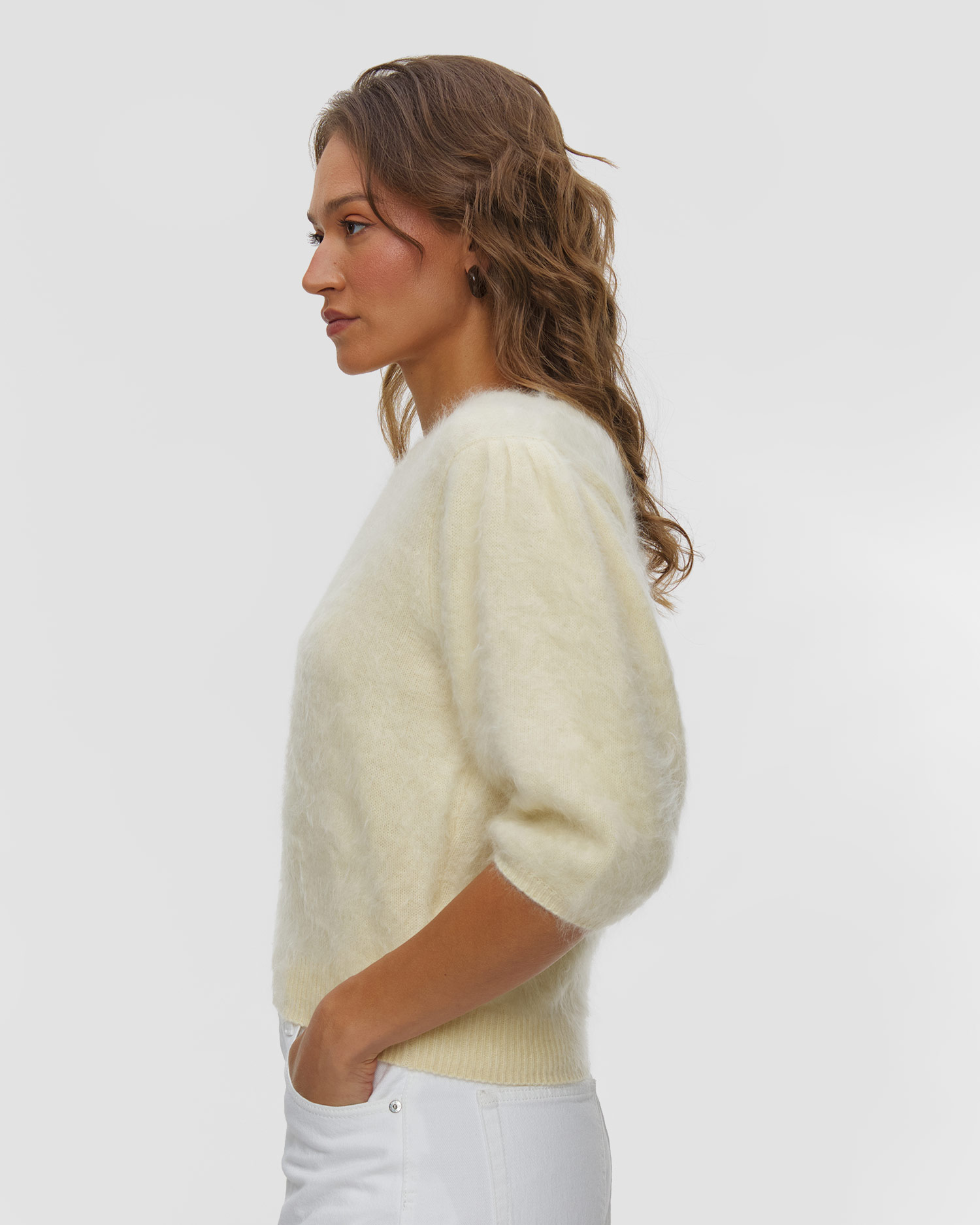 Soft Goat Brushed Top Kaschmirpullover für Damen