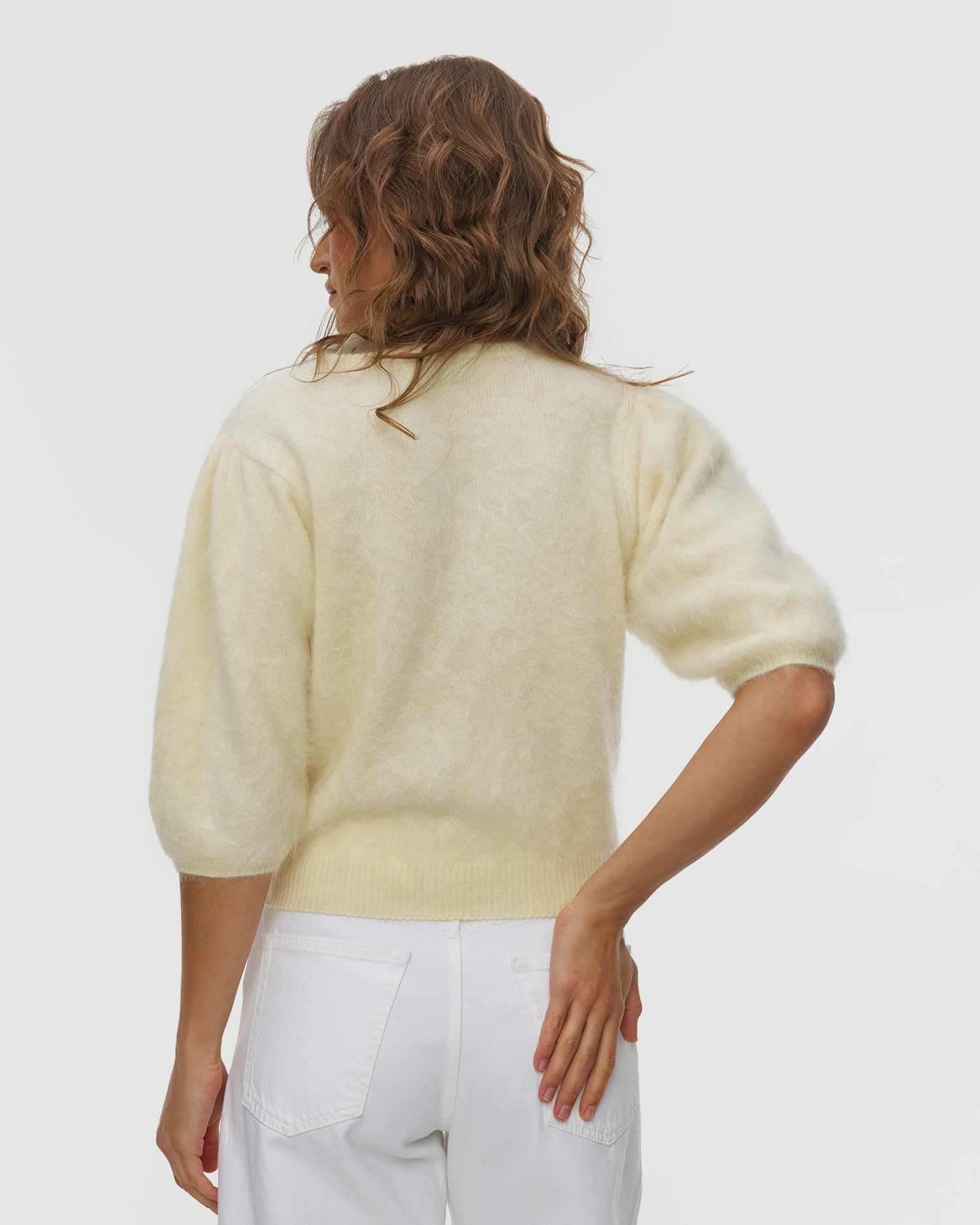 Soft Goat Brushed Top Kaschmirpullover für Damen