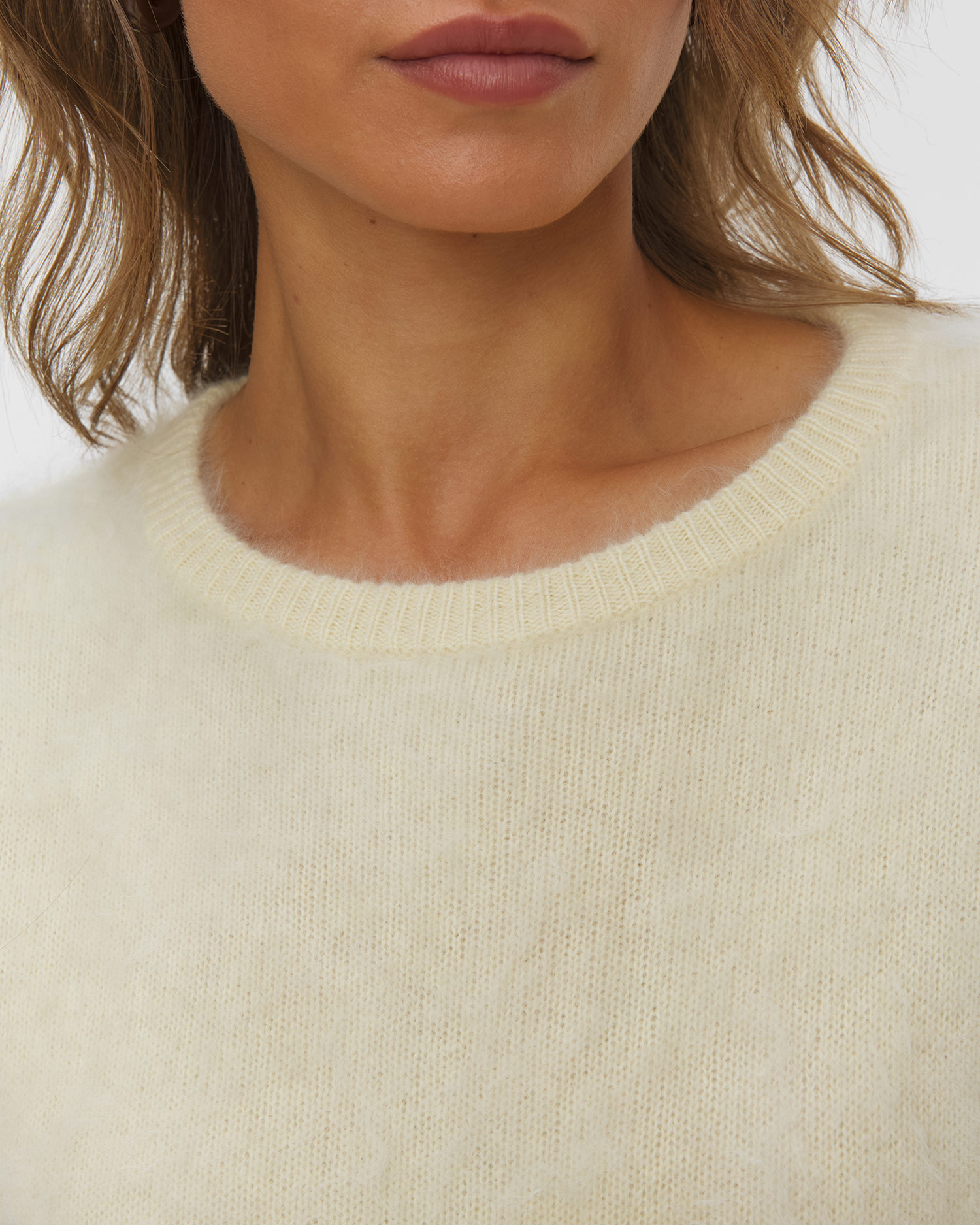 Soft Goat Brushed Top Kaschmirpullover für Damen