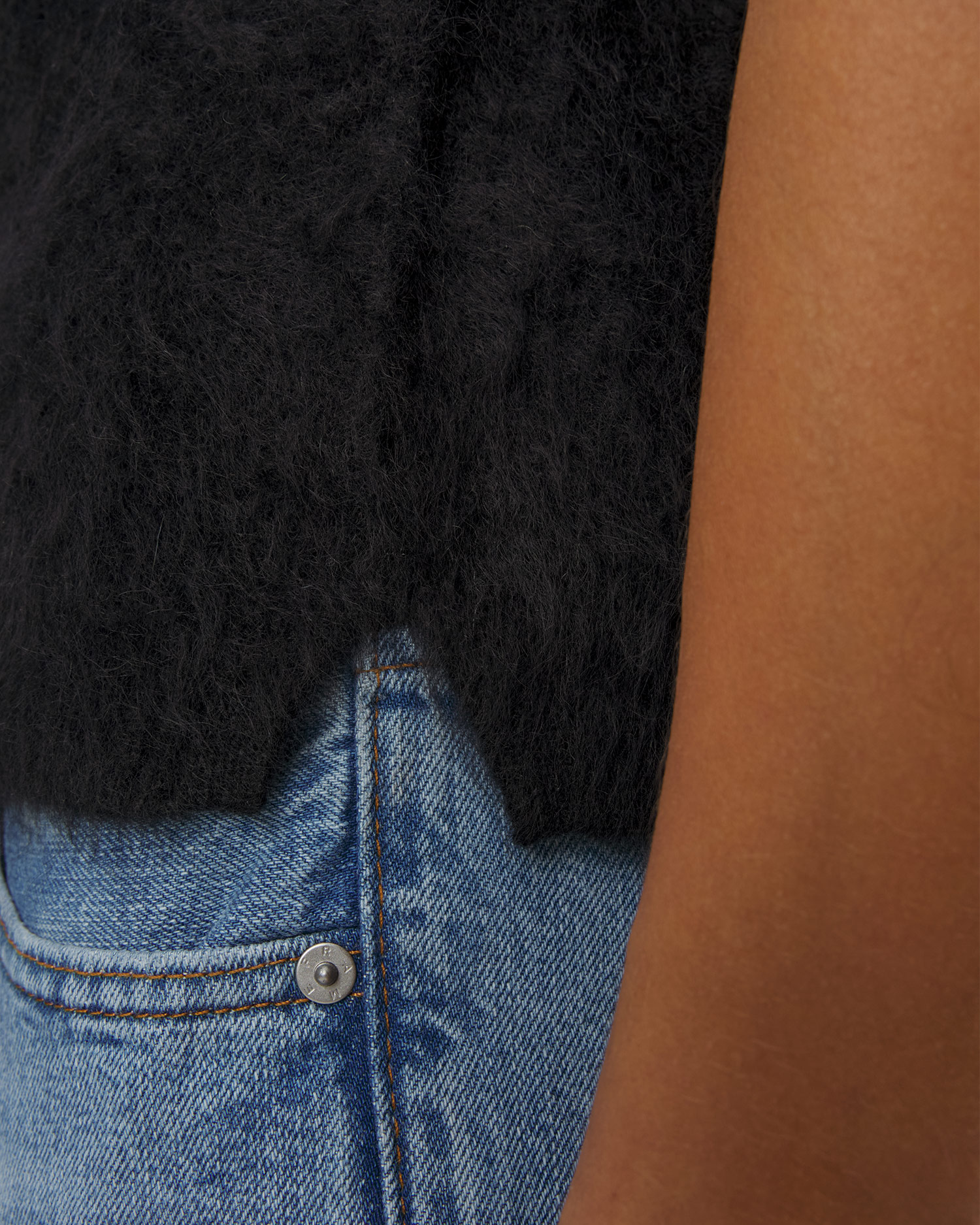 Soft Goat Brushed Short Sleeve Turtleneck Damen-Rollkragenpullover