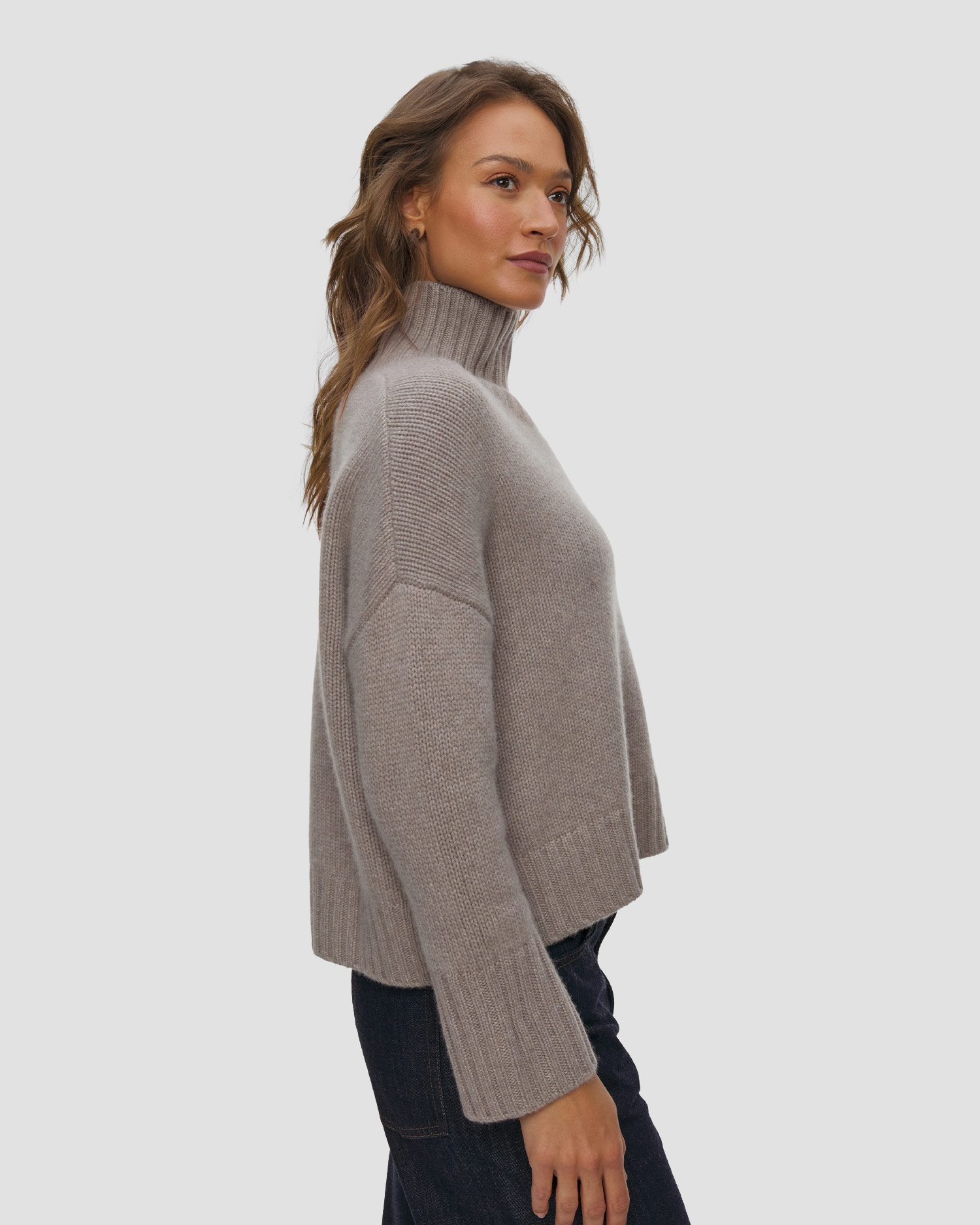 Soft Goat Girlfriend Turtleneck Kaschmir-Rollkragenpullover für Damen