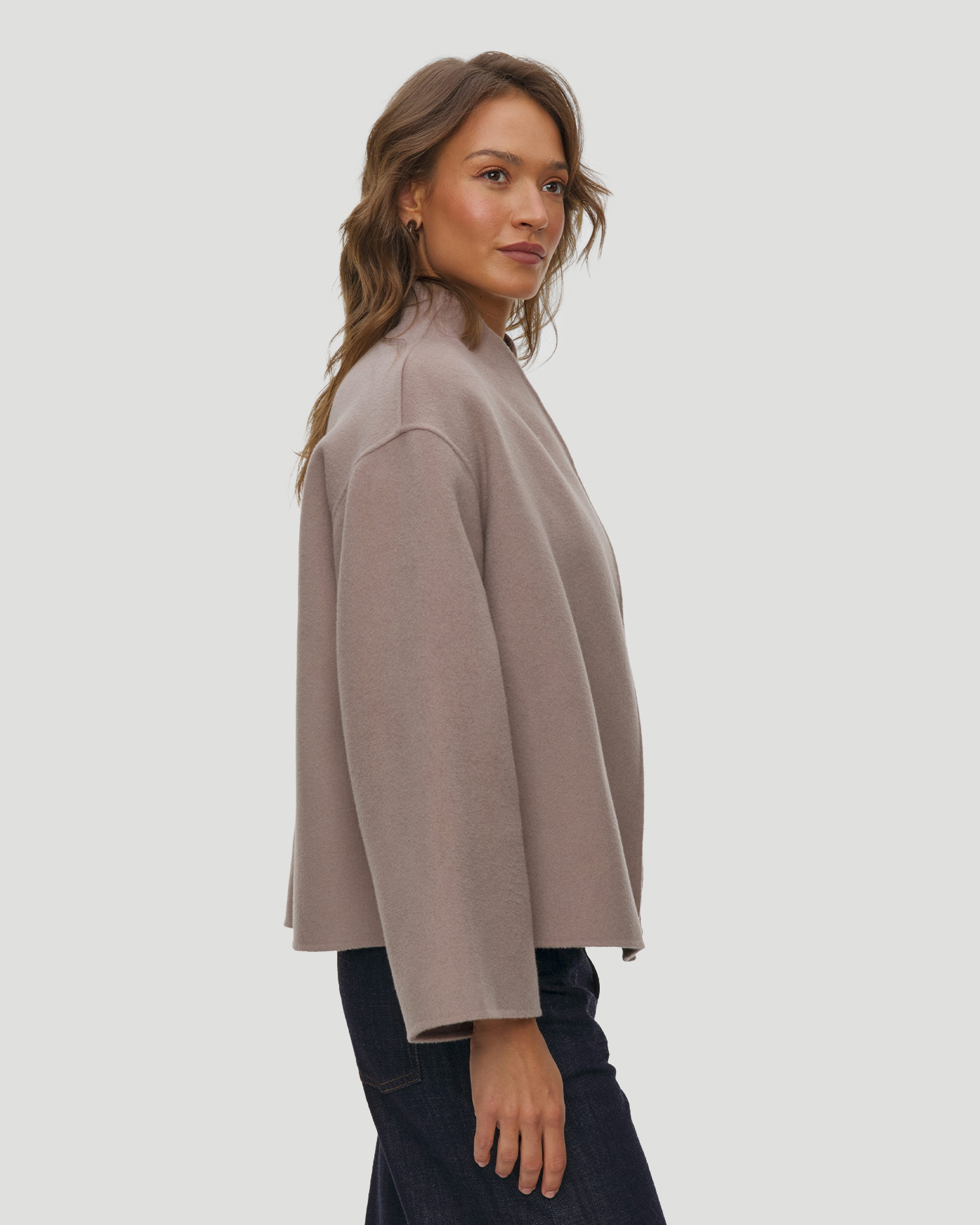 Soft Goat Short Jacket Kurze Wolljacke für Damen