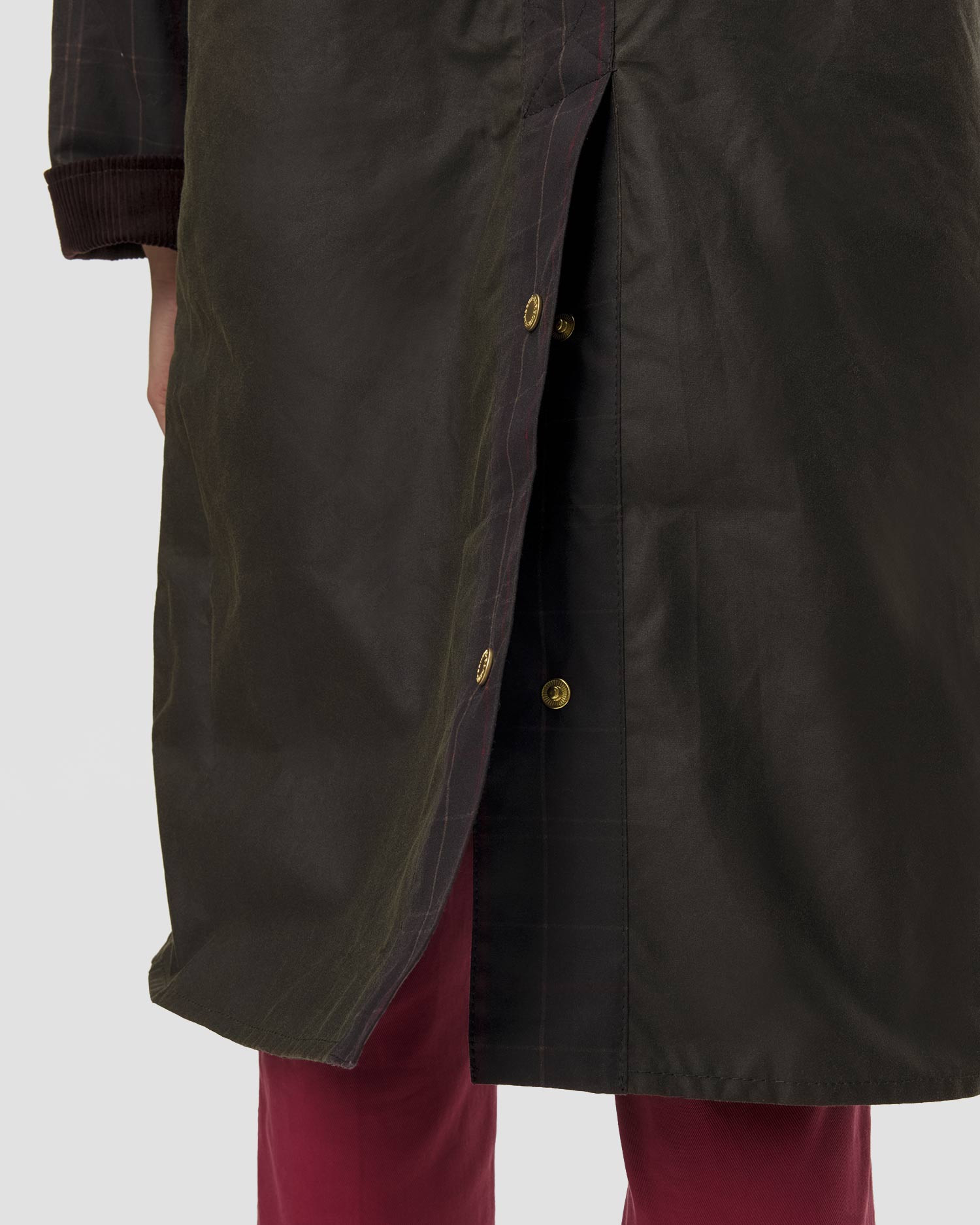 Cappotto cerato da donna Barbour Checked Kirklees Wax Jacket