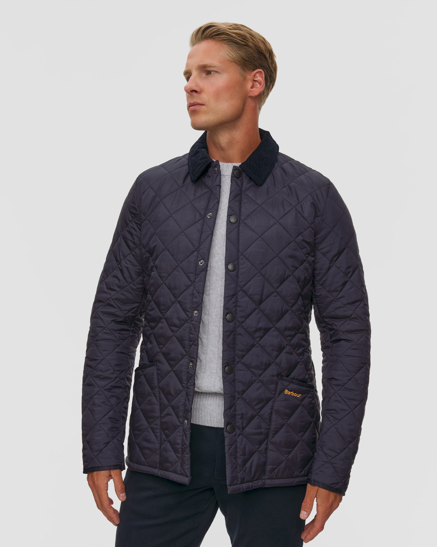 Barbour Heritage Liddesdale Quilted Jacket gesteppte Herrenjacke in Dunkelblau
