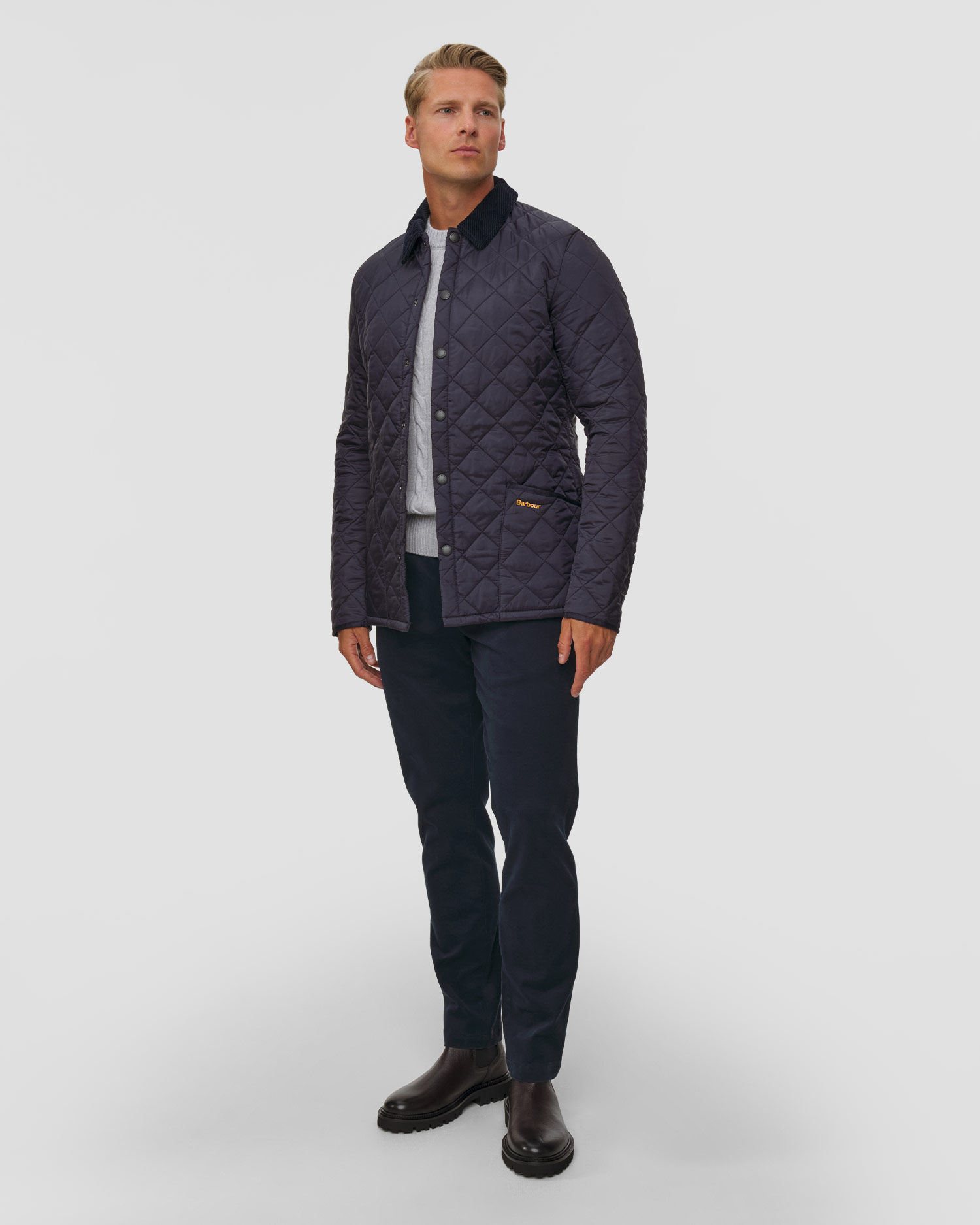 Barbour Heritage Liddesdale Quilted Jacket gesteppte Herrenjacke in Dunkelblau