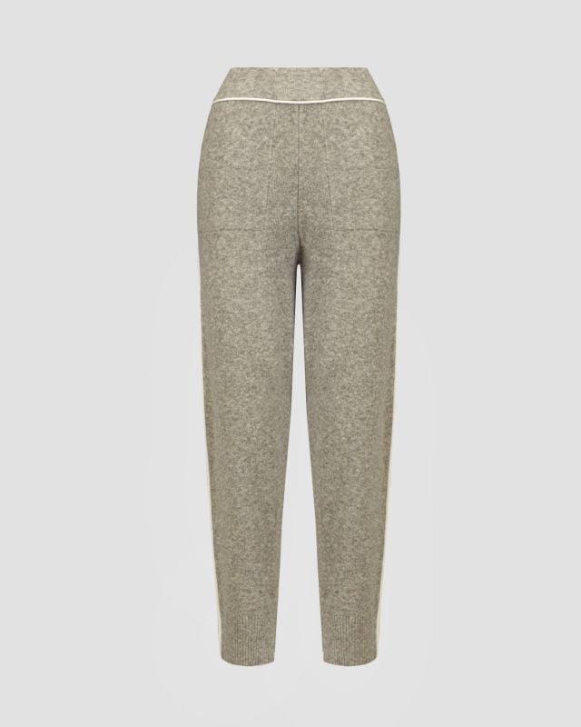 Pantaloni grigi in maglia con lana da donna Deha d93226-43800 | S'portofino