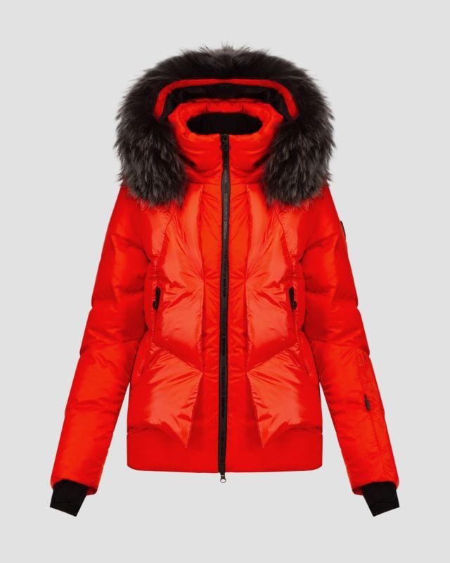 Giacca rossa con pelliccia da sci da donna Sportalm 1620572143-41 |  S'portofino