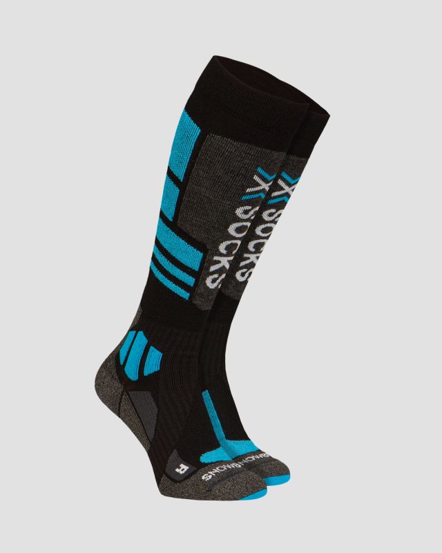 Chaussettes de snowboard gris-bleu X-Socks Snowboard 4.0 xswssnw20u-b058 |  S'portofino
