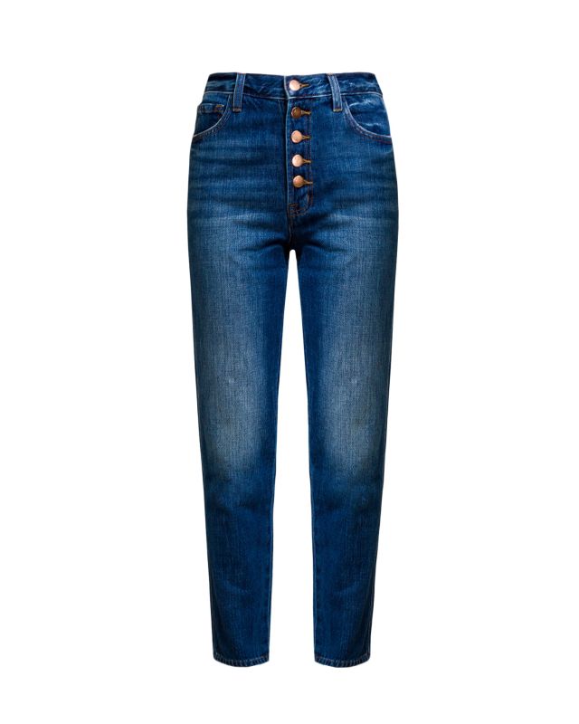 High rise button fly jeans clearance