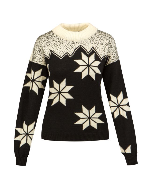 Vlnený sveter DALE OF NORWAY WINTER STAR 95321-black-offwhite | S'portofino