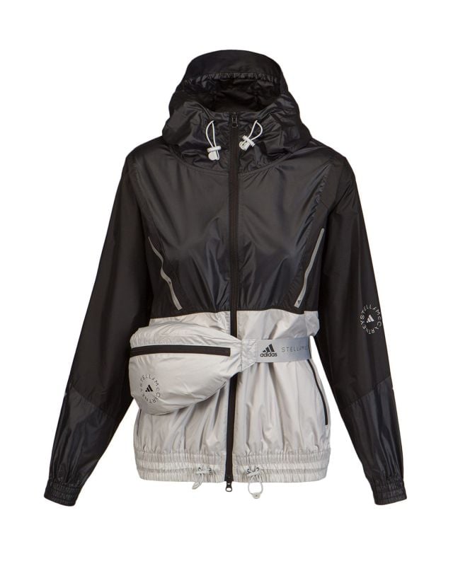 ADIDAS BY STELLA McCARTNEY WINDBRKR jacket with a bum bag H62016-black |  S'portofino