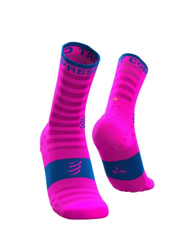 Dlhé ponožky COMPRESSPORT PRORACING SOCKS V3.0 XU00002B351-fluo-pink |  S'portofino