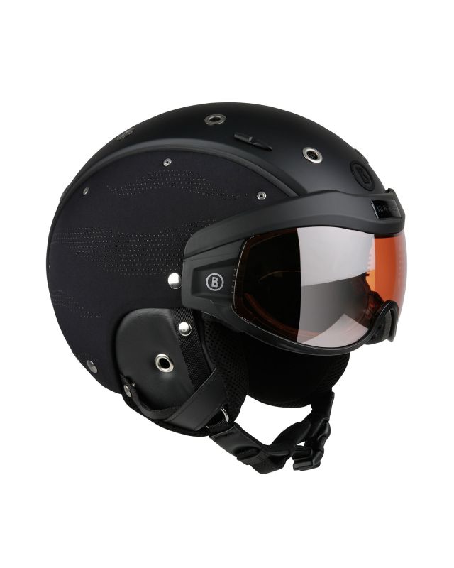 BOGNER B-Tec Visor Flames helmet 01SNOW-black | S'portofino