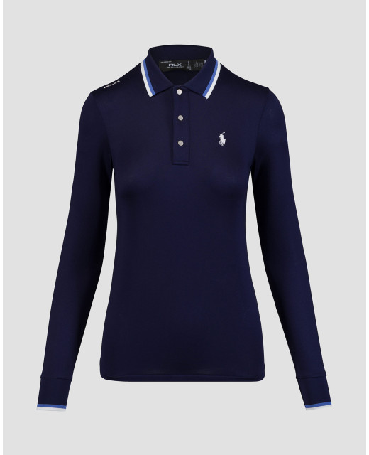 Ladies navy blue long sleeve polo Ralph Lauren RLX Golf S portofino