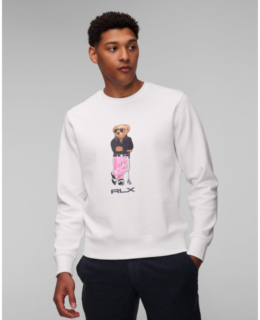 Felpa bianca da uomo Ralph Lauren RLX Golf S portofino