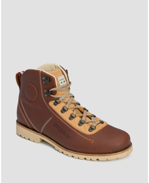 Men s brown high leather boots Dolomite 54 La Classica LH S portofino