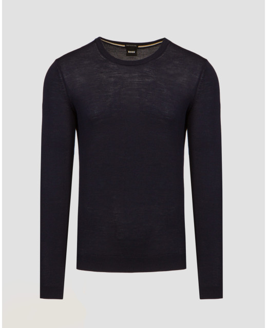 Mens blue hugo boss jumper hot sale