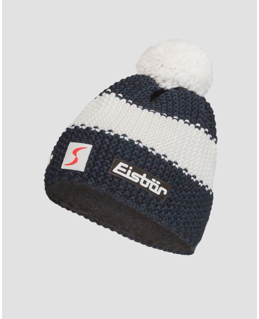 Granatowo-biała czapka Eisbar Styler Pompon MÜ SP 33014-824 | S'portofino