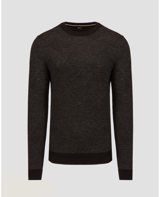 Hugo boss black crew neck jumper deals