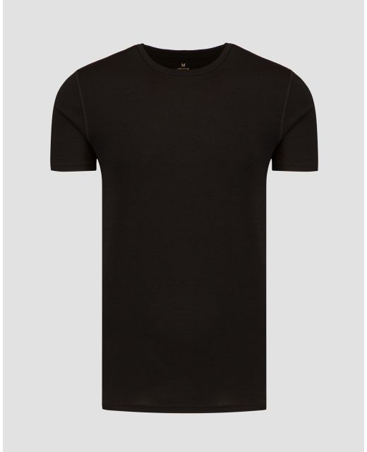 Men's black wool t-shirt We Norwegians Sno 1679-99