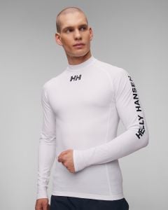 Biały longsleeve termoaktywny męski Helly Hansen Waterwear Rashguard