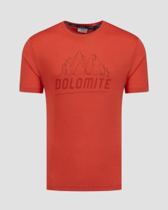 Pomarańczowy T-shirt męski Dolomite Cristallo Merino SS